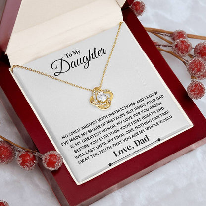 To My Daughter – My Greatest Honor – Necklace