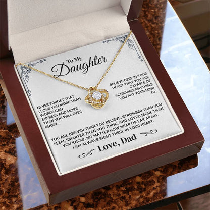 To My Daughter - Believe In Yourself - Necklace