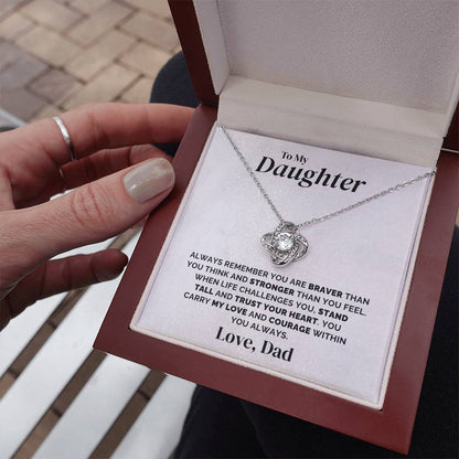 To My Daughter - Always Remember - Necklace