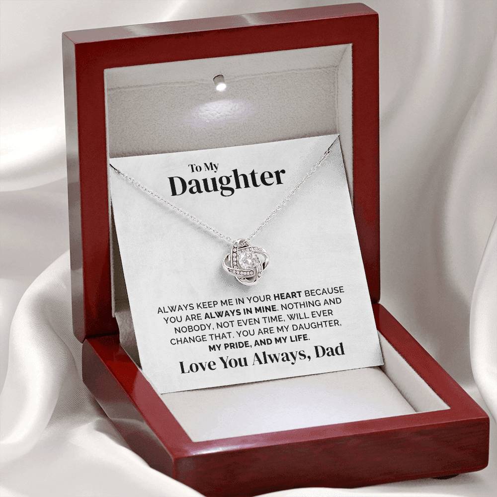 To My Daughter - Always In My Heart - Necklace