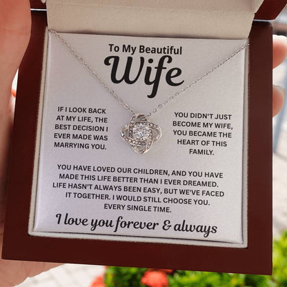 To My Wife — Heart of Our Family — Necklace