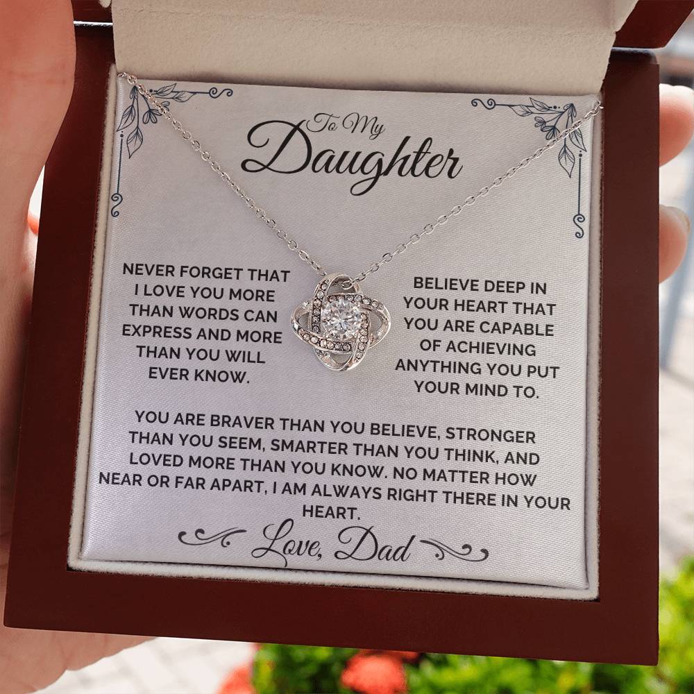 To My Daughter - Braver Than You Believe - Necklace