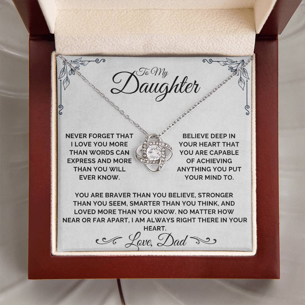 To My Daughter - Braver Than You Believe - Necklace