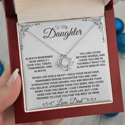To My Daughter - Hold Your Head High - Necklace