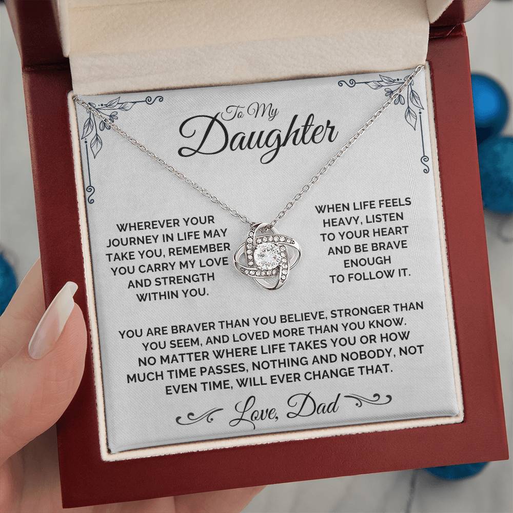 To My Daughter - Be Brave - Necklace