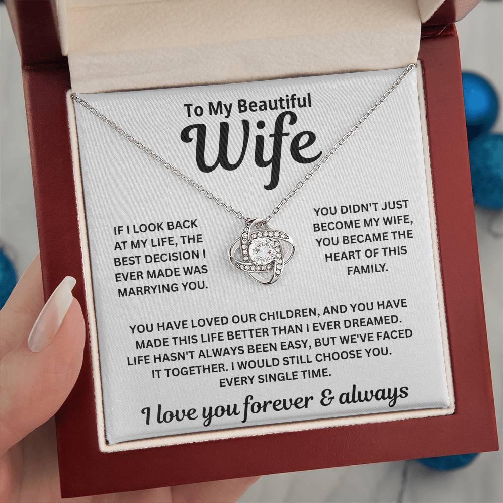 To My Wife — Heart of Our Family — Necklace