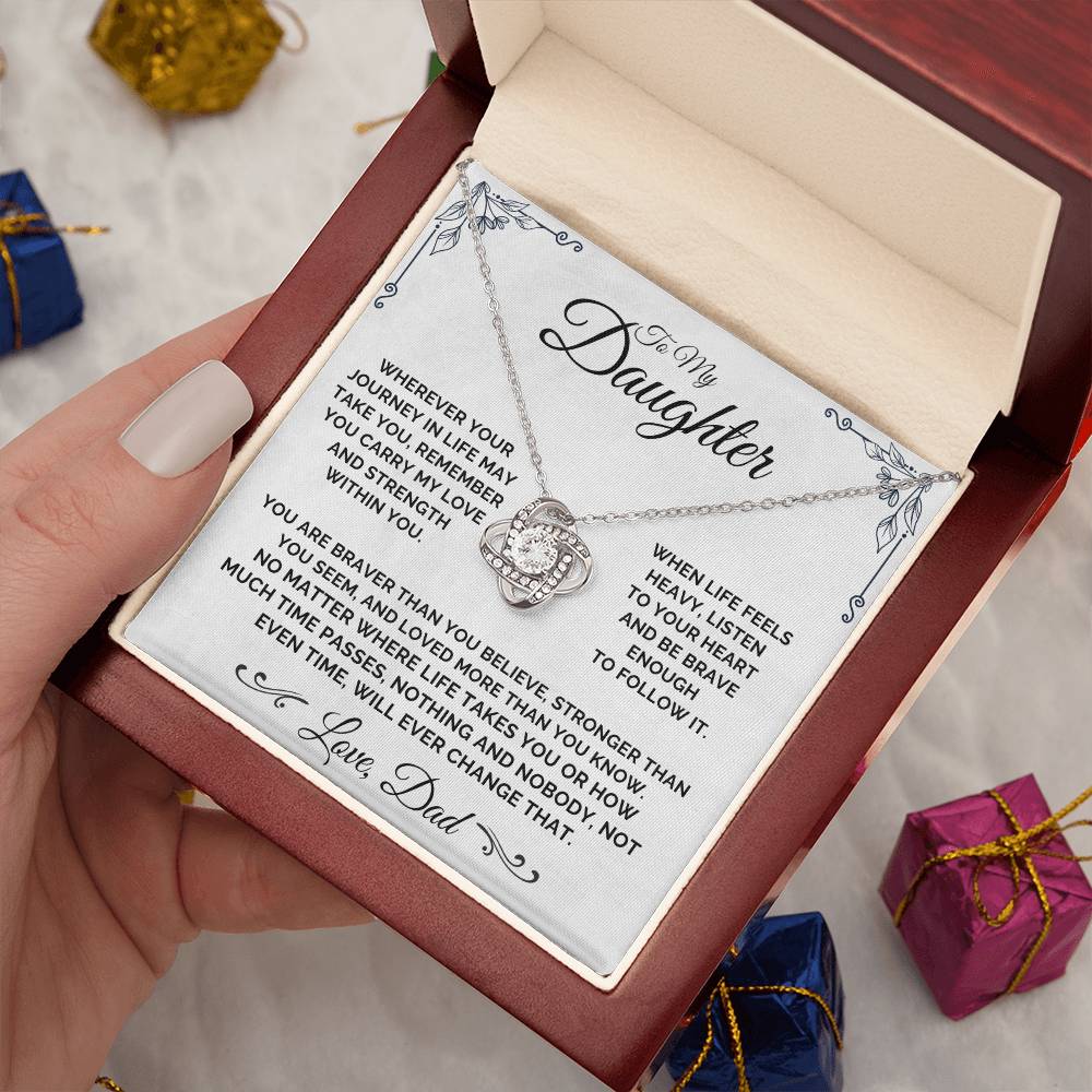 To My Daughter - Be Brave - Necklace