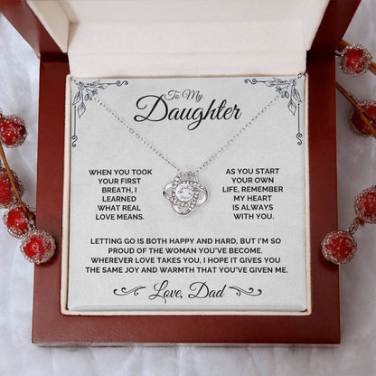 To My Daughter - Letting Go With Love - Necklace