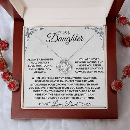 To My Daughter - Hold Your Head High - Necklace