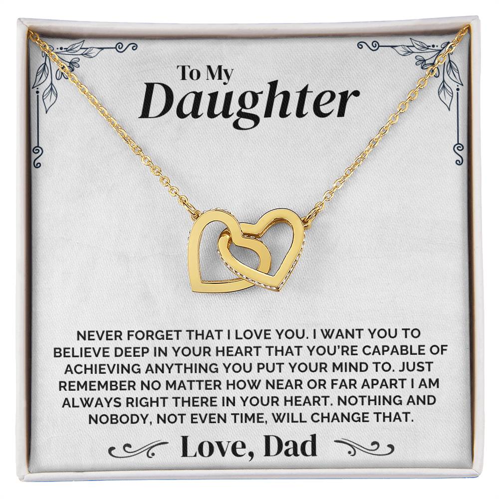 To My Daughter - Never Forget That I Love You - Necklace