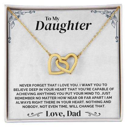 To My Daughter - Never Forget That I Love You - Necklace