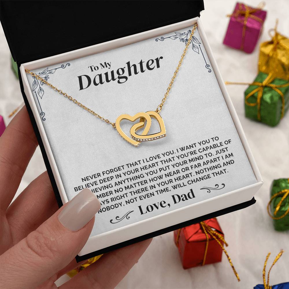 To My Daughter - Never Forget That I Love You - Necklace
