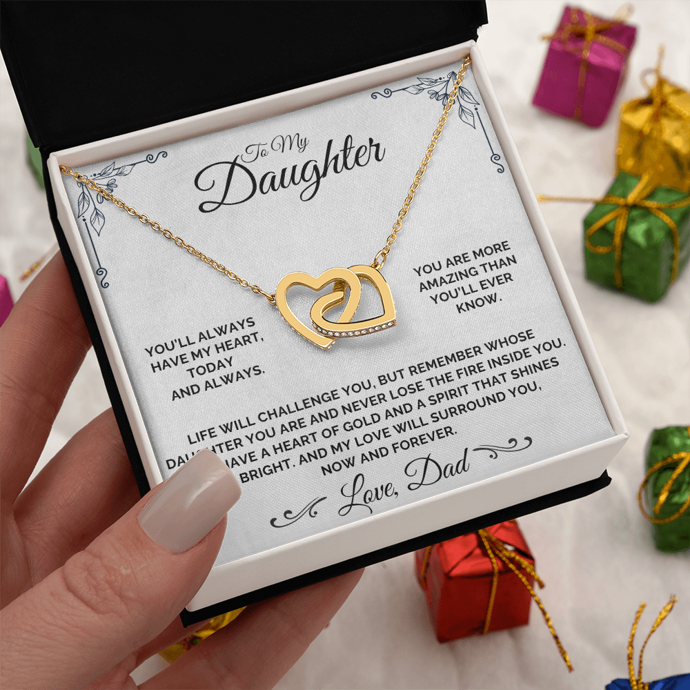 To My Daughter - A Heart of Gold - Necklace