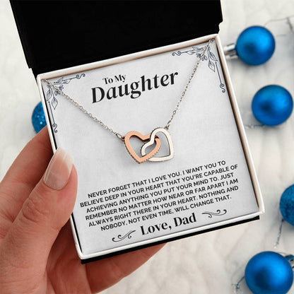 To My Daughter - Never Forget That I Love You - Necklace