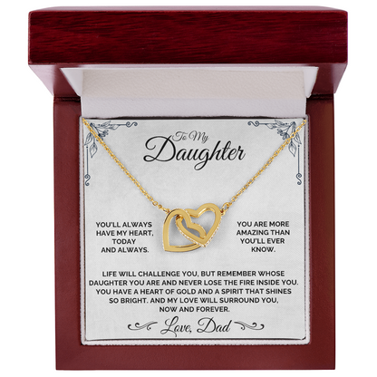 To My Daughter - A Heart of Gold - Necklace