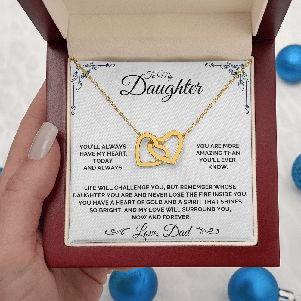 To My Daughter - A Heart of Gold - Necklace