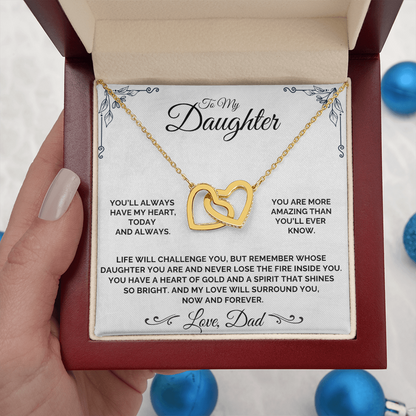 To My Daughter - A Heart of Gold - Necklace