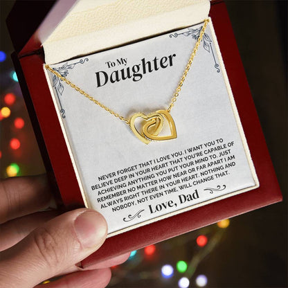 To My Daughter - Never Forget That I Love You - Necklace