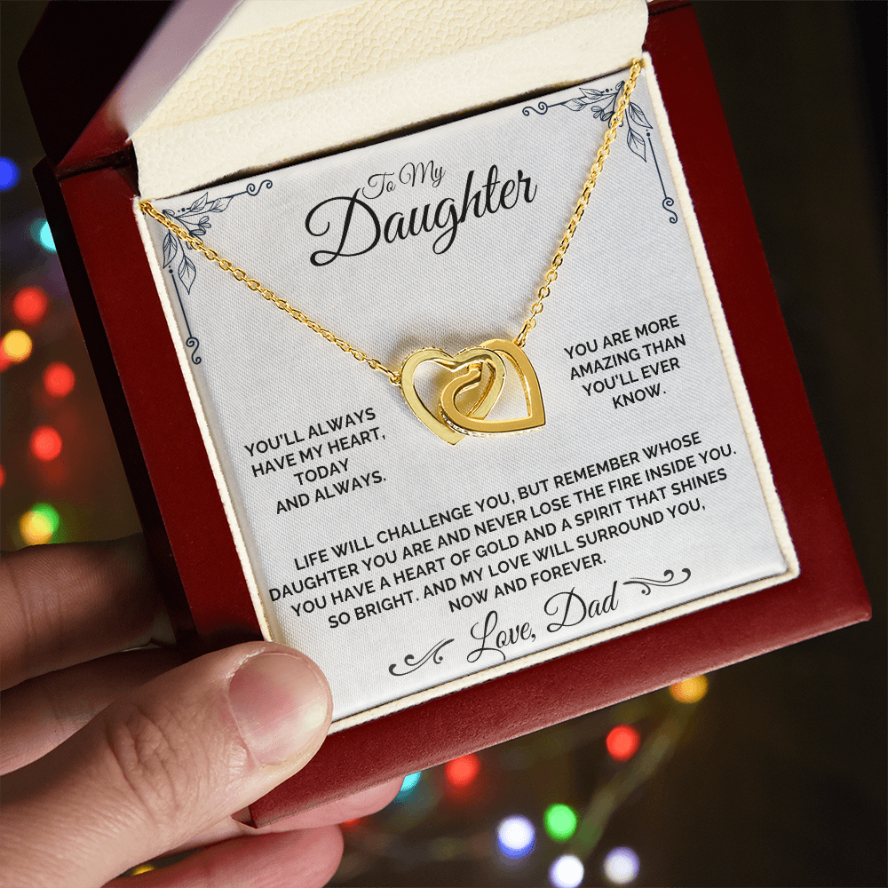 To My Daughter - A Heart of Gold - Necklace