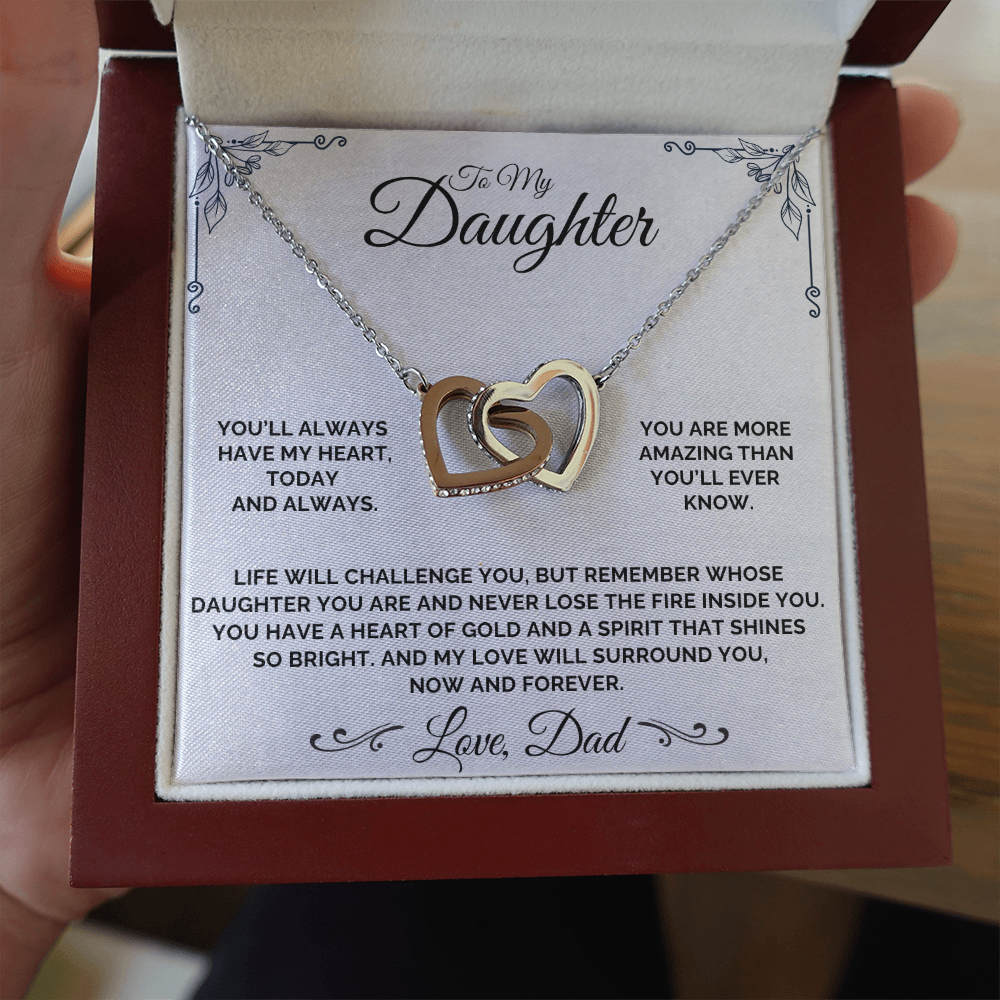 To My Daughter - A Heart of Gold - Necklace