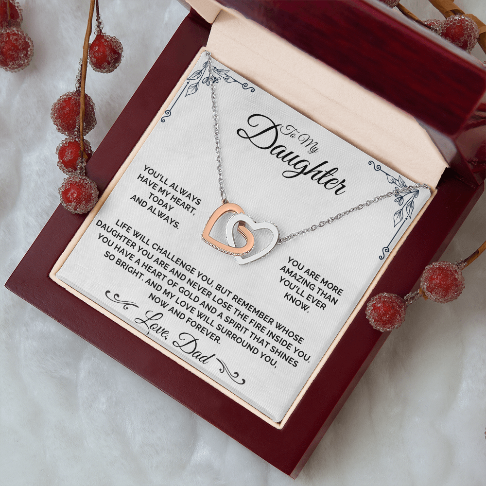 To My Daughter - A Heart of Gold - Necklace