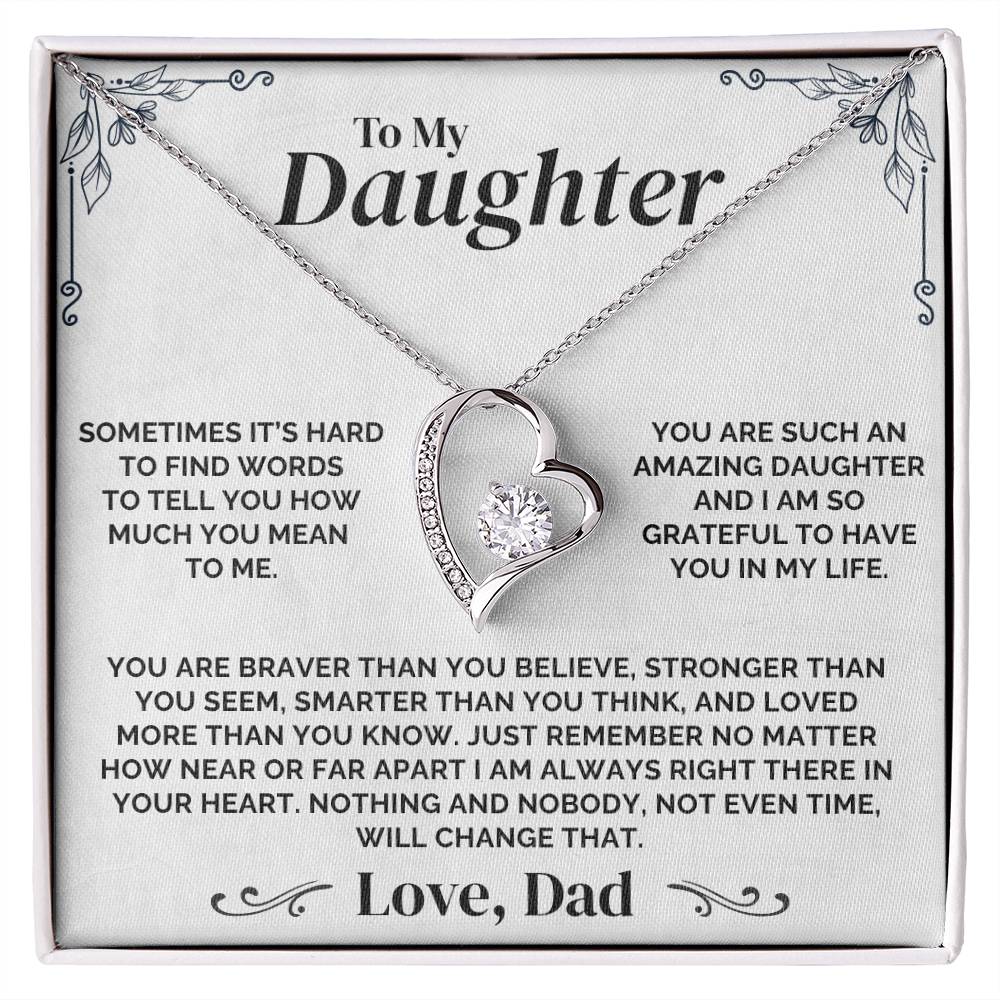 To My Daughter - Always In My Heart - Necklace