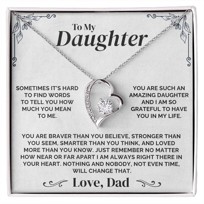To My Daughter - Always In My Heart - Necklace