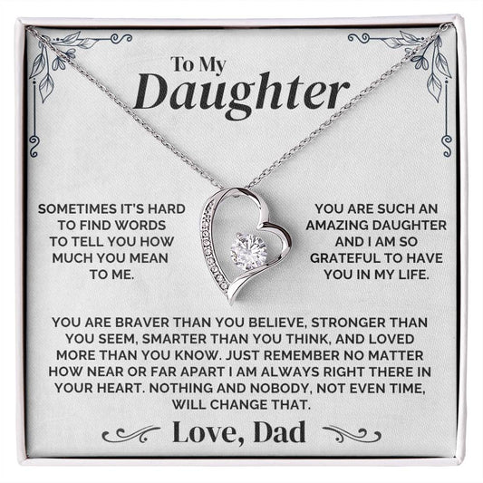 To My Daughter - Always In My Heart - Necklace
