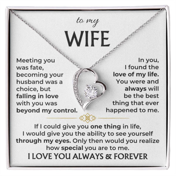 To My Wife - Meeting You Was Fate - Necklace