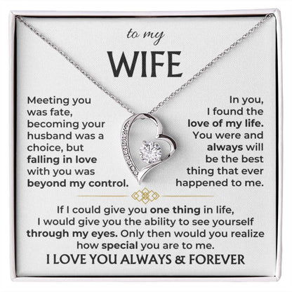 To My Wife - Meeting You Was Fate - Necklace