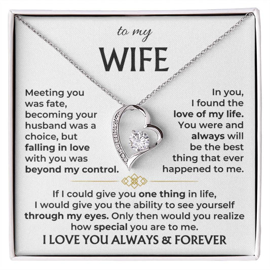 To My Wife - Meeting You Was Fate - Necklace