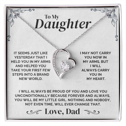 To My Daughter - Always My Little Girl - Necklace
