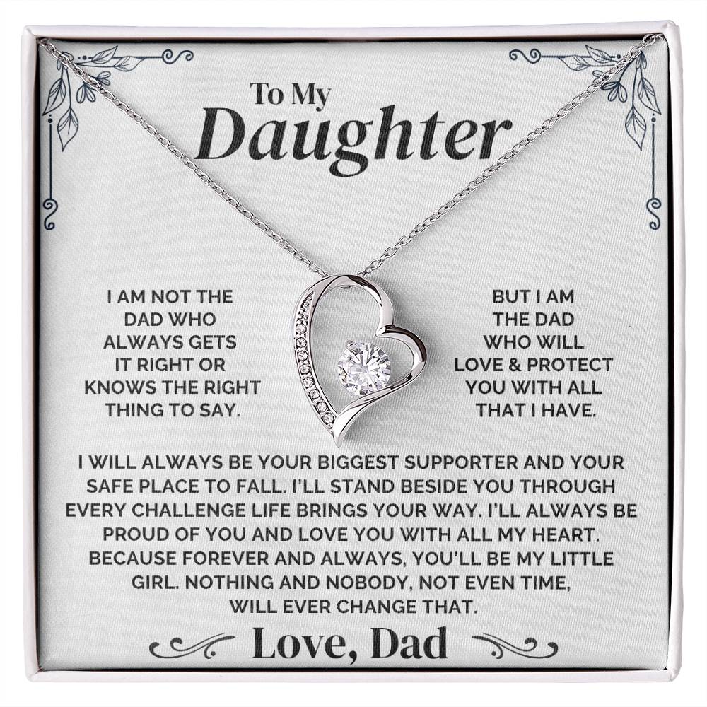 To My Daughter - Forever My Little Girl - Necklace