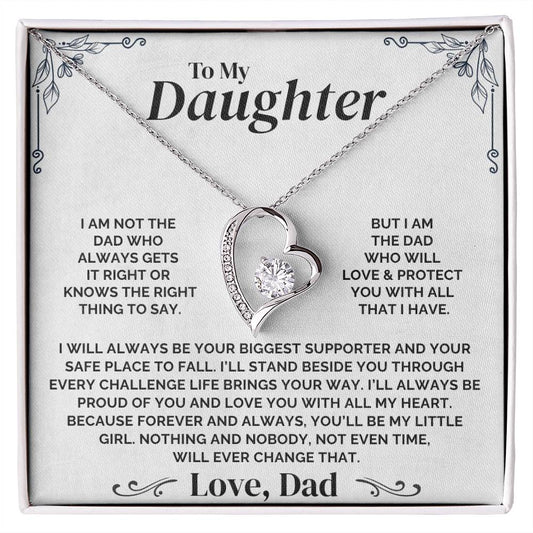 To My Daughter - Forever My Little Girl - Necklace