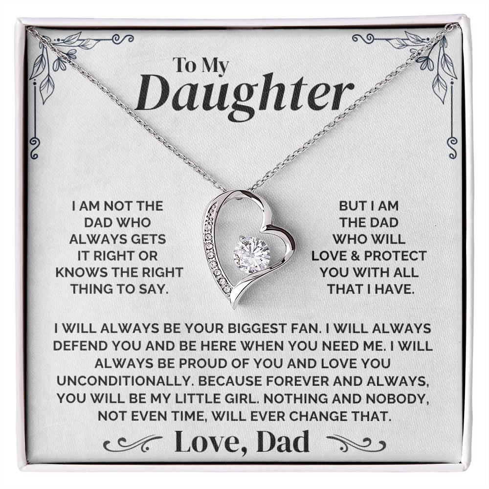 To My Daughter - Forever My Little Girl - Necklace