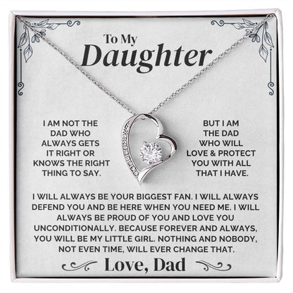 To My Daughter - Forever My Little Girl - Necklace