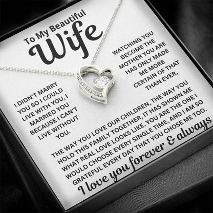 To My Wife - I Can't Live Without You - Necklace