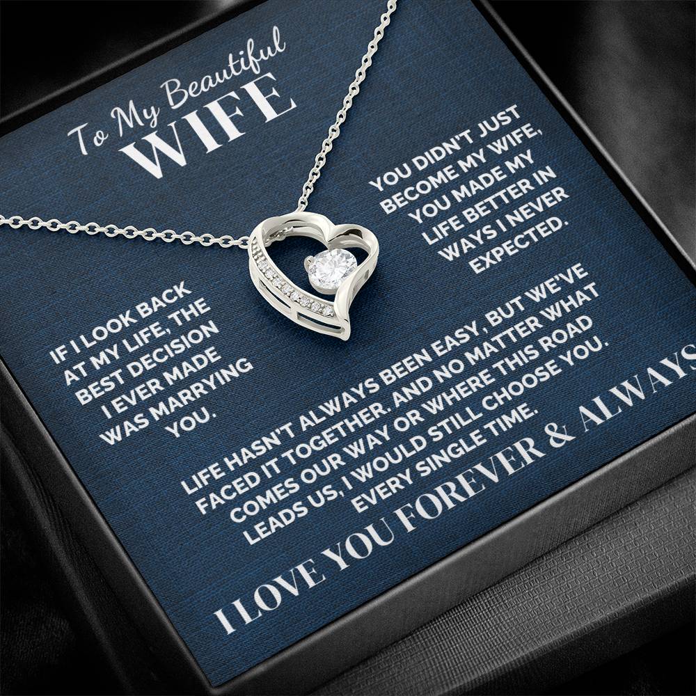 To My Wife – The Best Decision of My Life – Necklace