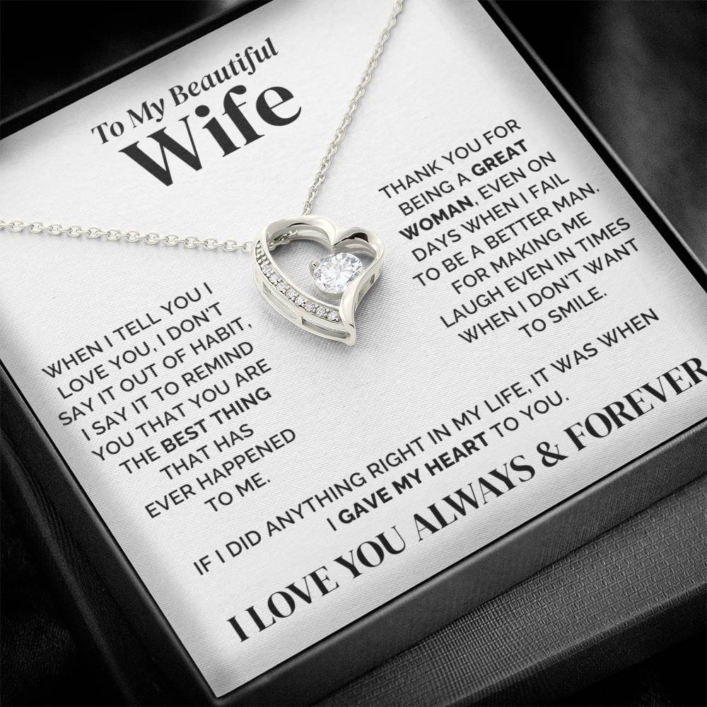To My Wife – The Best Thing in My Life – Necklace