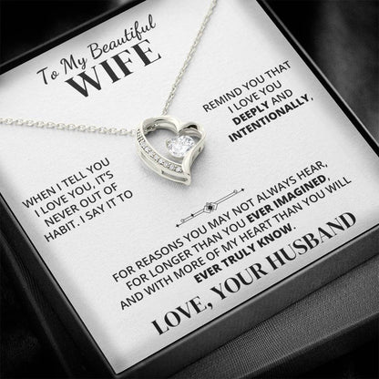 To My Wife – With My Whole Heart – Necklace