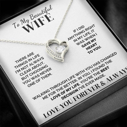 To My Wife – Best Decision Ever – Necklace