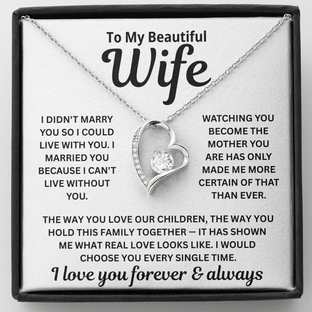 To My Wife - I Can't Live Without You - Necklace