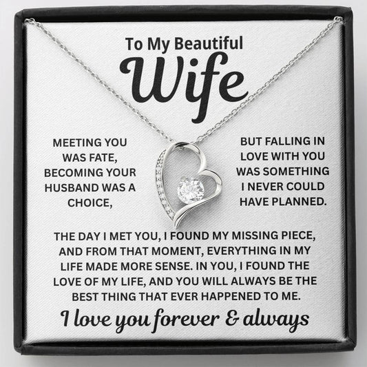 To My Wife - Always Meant To Be Lived This Way - Necklace