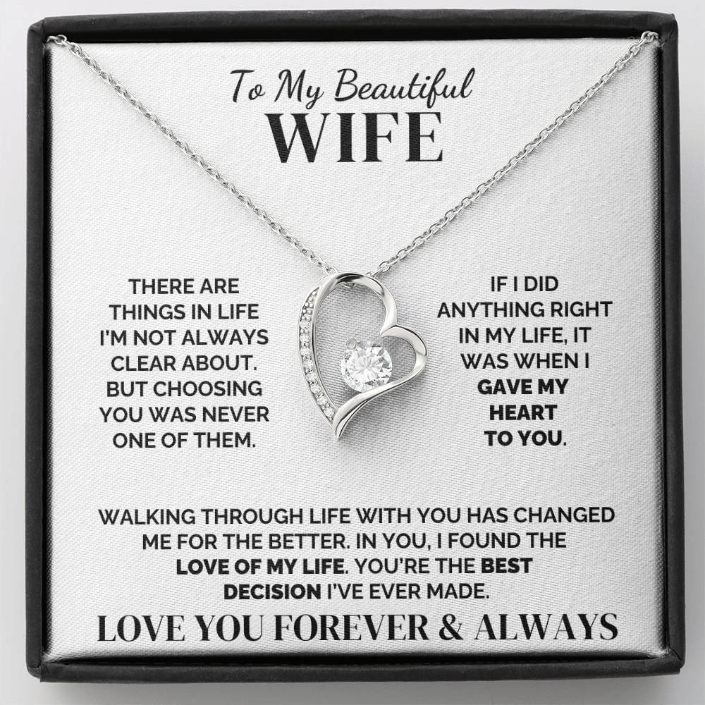 To My Wife – Best Decision Ever – Necklace