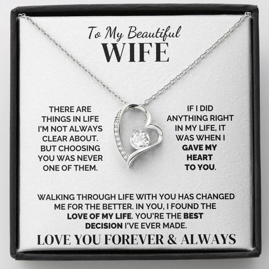 To My Wife – Best Decision Ever – Necklace