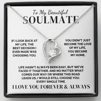 To My Soulmate – The Best Decision of My Life – Necklace
