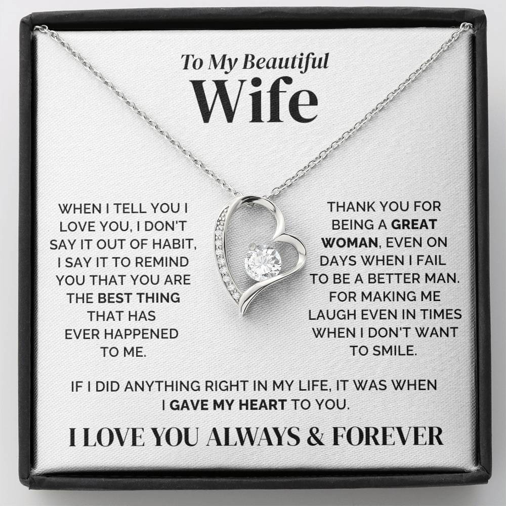 To My Wife – The Best Thing in My Life – Necklace