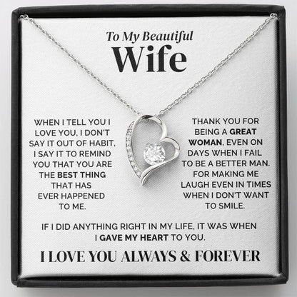 To My Wife – The Best Thing in My Life – Necklace