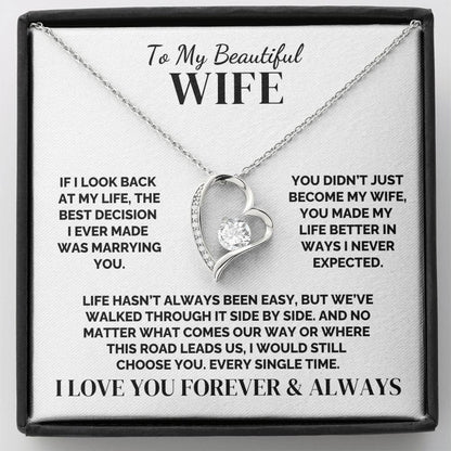 To My Wife – Side By Side – Necklace