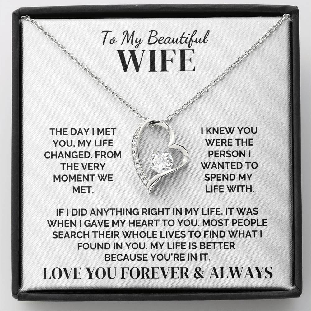 To My Wife – My Life Changed With You – Necklace